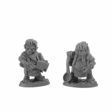 RPR30044 Chop and Grub Halfling Cooks Miniature Figure 25mm Heroic Scale Reaper Bones USA (ONLINE ORDER ONLY)