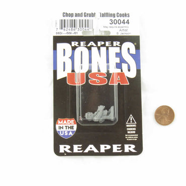 RPR30044 Chop and Grub Halfling Cooks Miniature Figure 25mm Heroic Scale Reaper Bones USA (ONLINE ORDER ONLY)
