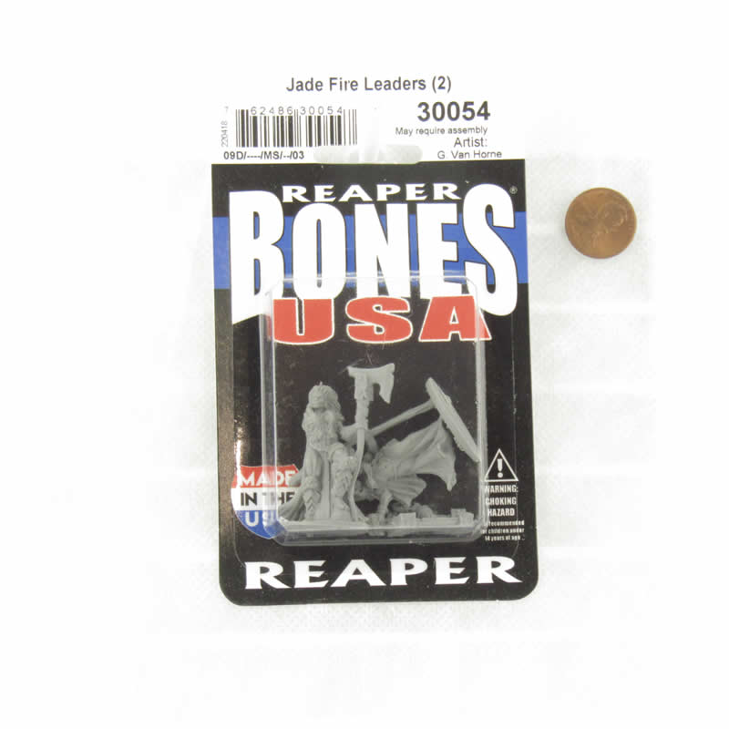 RPR30054 Jade Fire Leaders Miniature Figure 25mm Heroic Scale Reaper Bones USA (ONLINE ORDER ONLY)