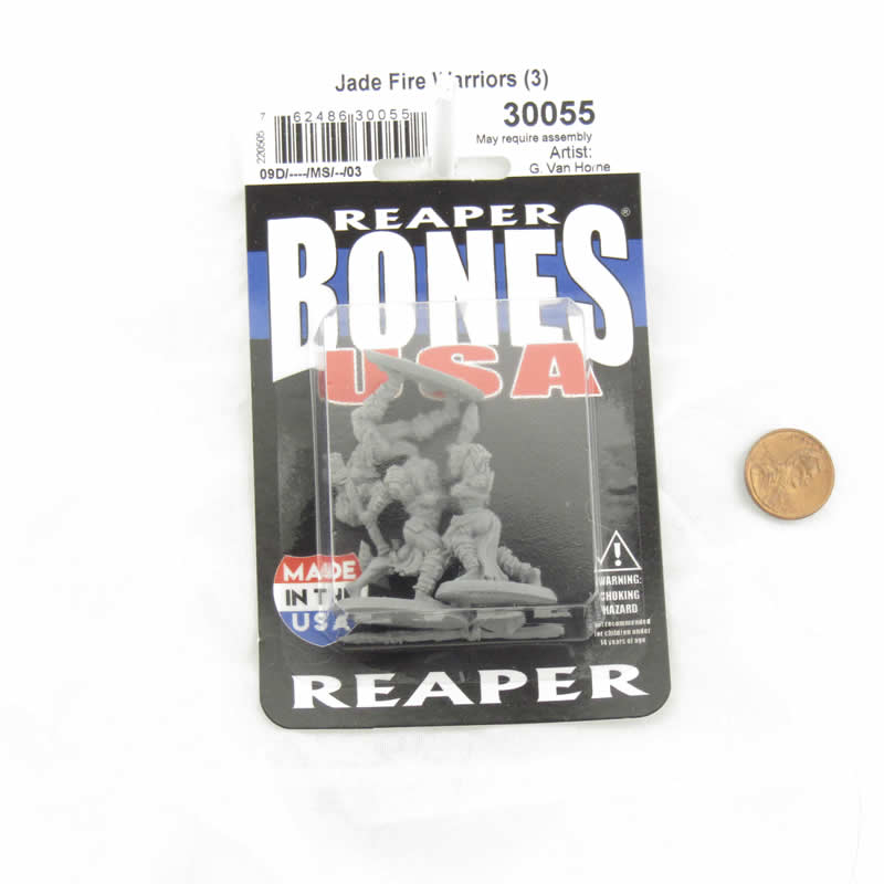 RPR30055 Jade Fire Warriors Miniature Figure 25mm Heroic Scale Reaper Bones USA (ONLINE ORDER ONLY)