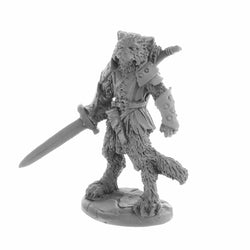 RPR30058 Catfolk Fighter Mal Miniature Figure 25mm Heroic Scale Reaper Bones USA (ONLINE ORDER ONLY)