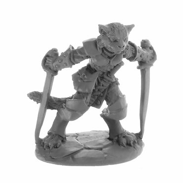 RPR30059 Catfolk Rogue Shadoweyes Miniature Figure 25mm Heroic Scale Reaper Bones USA (ONLINE ORDER ONLY)