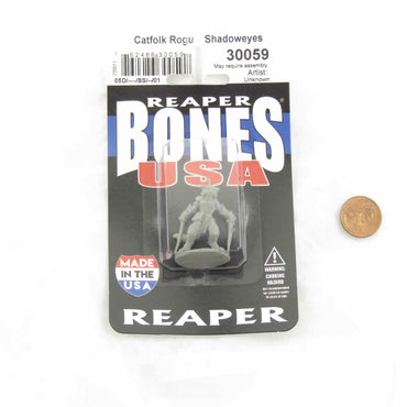 RPR30059 Catfolk Rogue Shadoweyes Miniature Figure 25mm Heroic Scale Reaper Bones USA (ONLINE ORDER ONLY)