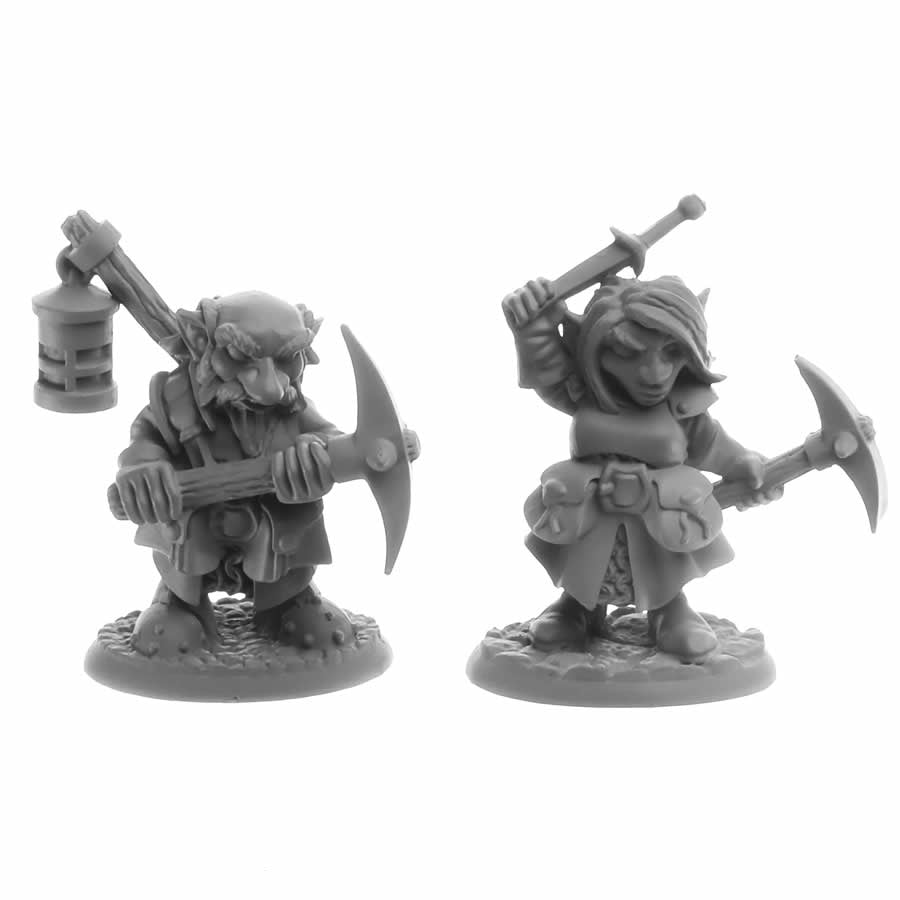 RPR30062 Deep Gnome Heroes Miniature Figure 25mm Heroic Scale Reaper Bones USA (ONLINE ORDER ONLY)