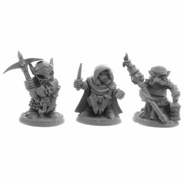 RPR30063 Deep Gnome Adventurers Miniature Figure 25mm Heroic Scale Reaper Bones USA (ONLINE ORDER ONLY)
