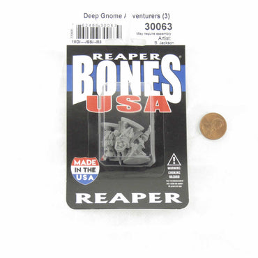 RPR30063 Deep Gnome Adventurers Miniature Figure 25mm Heroic Scale Reaper Bones USA (ONLINE ORDER ONLY)
