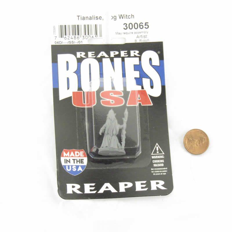 RPR30065 Tianalise Bog Witch Miniature Figure 25mm Heroic Scale Reaper Bones USA (ONLINE ORDER ONLY)