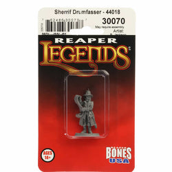RPR30070 Sheriff Drumfasser Miniature Figure 25mm Heroic Scale Reaper Bones USA (ONLINE ORDER ONLY)