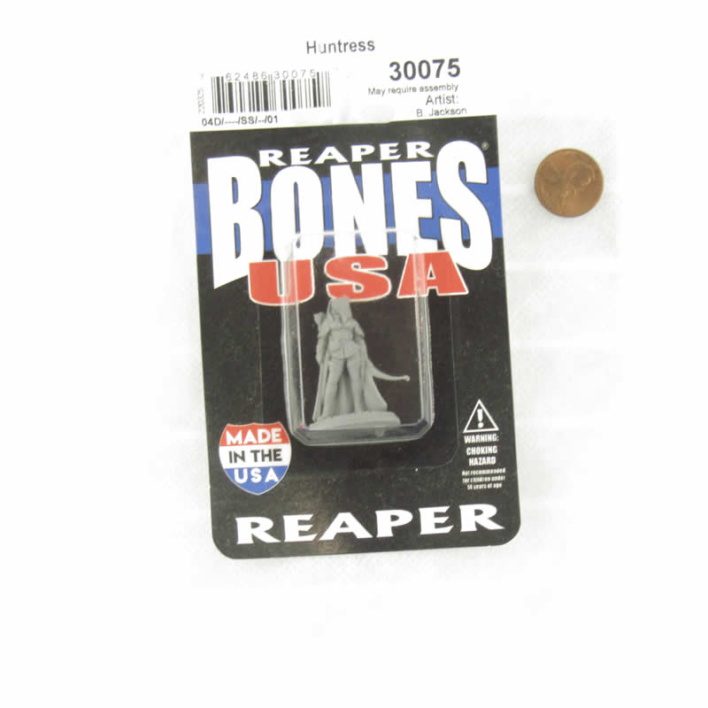 RPR30075 Huntress Miniature Figure 25mm Heroic Scale Reaper Bones USA (ONLINE ORDER ONLY)