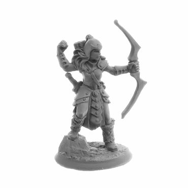 RPR30077 Kara Redoak Female Archer Miniature Figure 25mm Heroic Scale Reaper Bones USA (ONLINE ORDER ONLY)