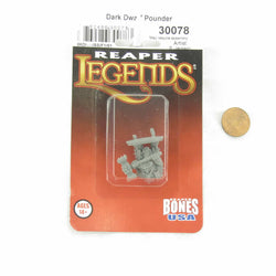 RPR30078 Dark Dwarf Pounder Miniature Figure 25mm Heroic Scale Reaper Bones USA (ONLINE ORDER ONLY)