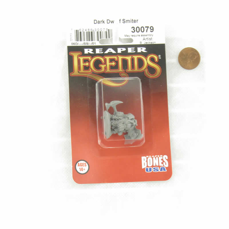 RPR30079 Dark Dwarf Smiter Miniature Figure 25mm Heroic Scale Reaper Bones USA (ONLINE ORDER ONLY)