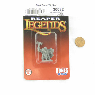 RPR30082 Dark Dwarf Striker Miniature Figure 25mm Heroic Scale Reaper Bones USA (ONLINE ORDER ONLY)