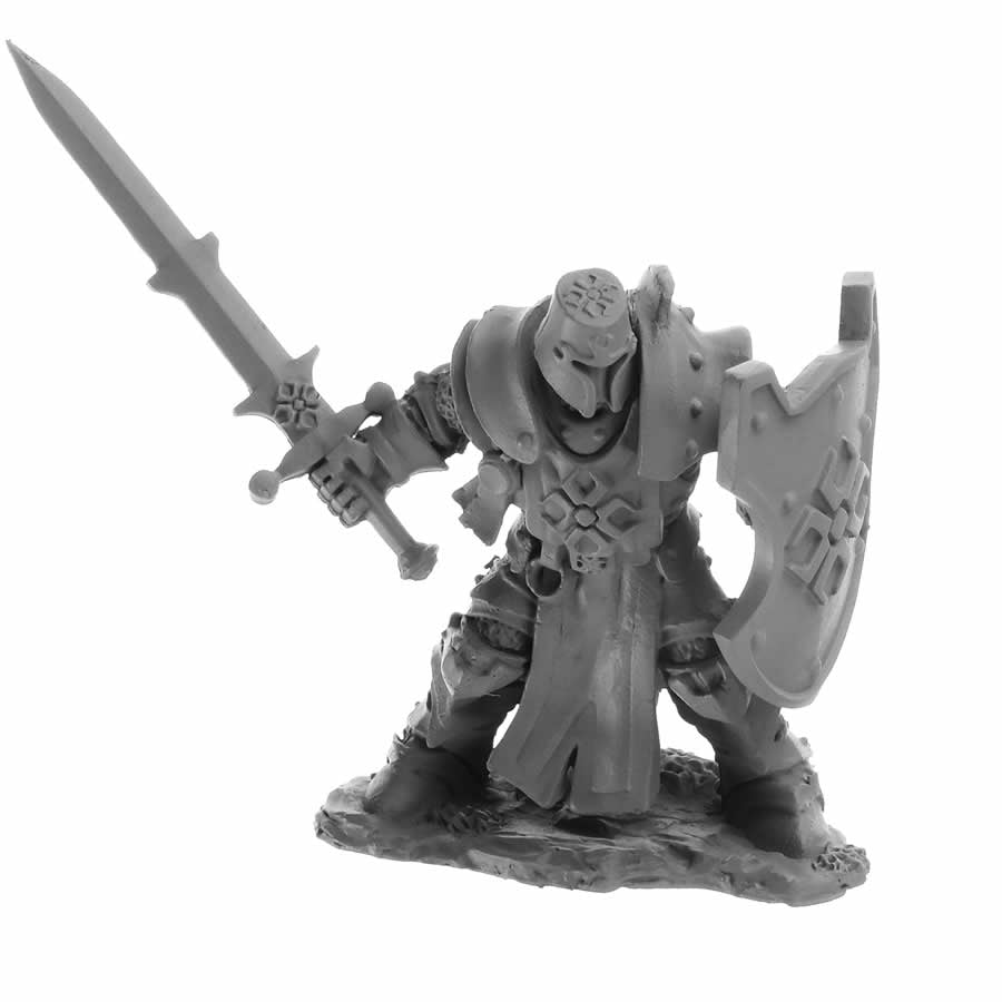 RPR30083 Human Crusader Miniature Figure 25mm Heroic Scale Reaper Bones USA (ONLINE ORDER ONLY)