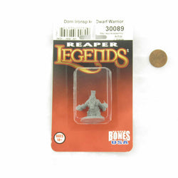 RPR30089 Dorn Ironspike Dwarf Warrior Miniature Figure 25mm Heroic Scale Reaper Bones USA (ONLINE ORDER ONLY)