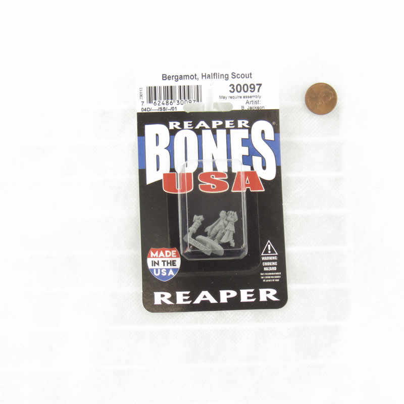 RPR30097 Bergamot Halfling Scout Miniature Figure 25mm Heroic Scale Reaper Bones USA (ONLINE ORDER ONLY)