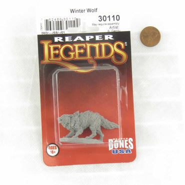 RPR30110 Winter Wolf Miniature Figure 25mm Heroic Scale Reaper Bones USA Reaper Miniatures (ONLINE ORDER ONLY)