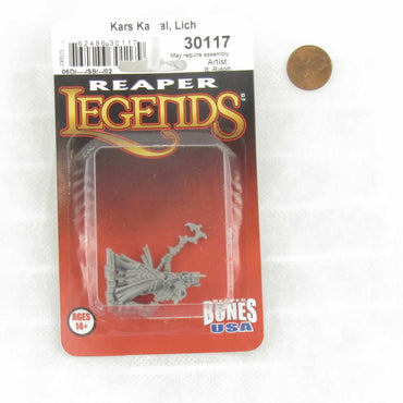 RPR30117 Kars Karval Lich Miniature Figure 25mm Heroic Scale Reaper Bones USA (ONLINE ORDER ONLY)