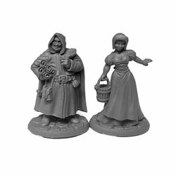 RPR30121 Townsfolk Sage and Milk Maid Miniature Figure 25mm Heroic Scale Reaper Bones USA (ONLINE ORDER ONLY)