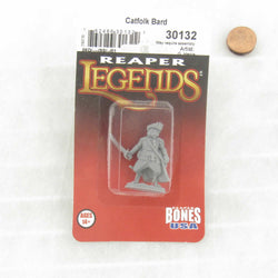 RPR30132 Gerard Catfolk Bard Miniature Figure 25mm Heroic Scale Reaper Bones USA (ONLINE ORDER ONLY)