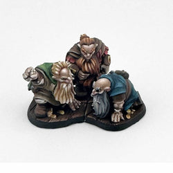 RPR30138 Townsfolk Gambing Dwarves Miniature Figure 25mm Heroic Scale Reaper Bones USA (ONLINE ORDER ONLY)