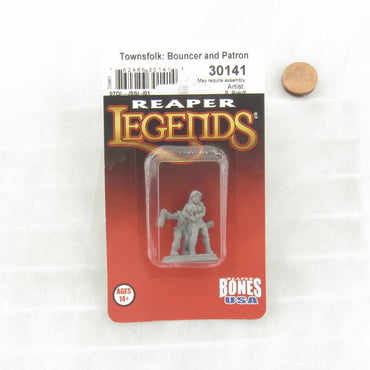 RPR30141 Townsfolk Bouncer and Rowdy Patron Miniature Figure 25mm Heroic Scale Reaper Bones USA (ONLINE ORDER ONLY)