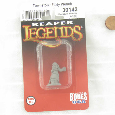RPR30142 Townsfolk Flirty Wench Miniature Figure 25mm Heroic Scale Reaper Bones USA (ONLINE ORDER ONLY)