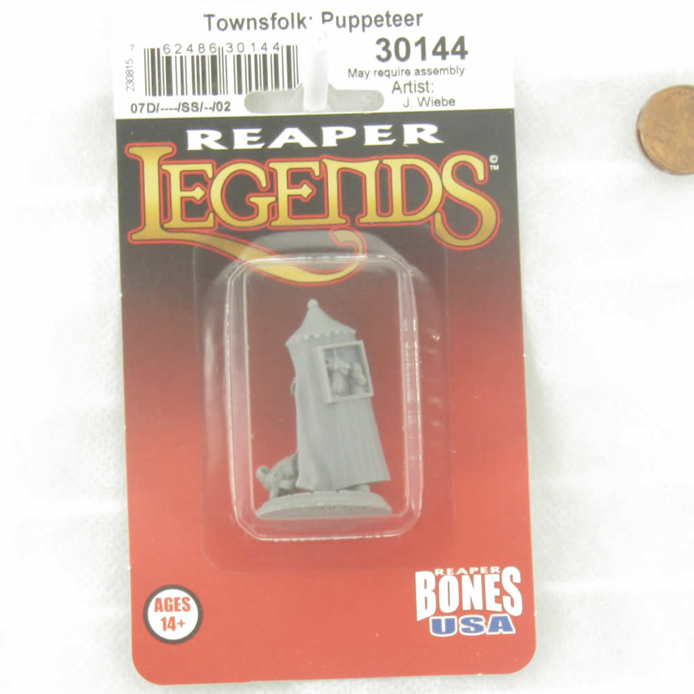 RPR30144 Townsfolk Puppeteer Miniature Figure 25mm Heroic Scale Reaper Bones USA (ONLINE ORDER ONLY)