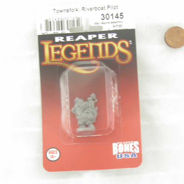 RPR30145 Townsfolk Dwarven Riverboat Pilot Miniature Figure 25mm Heroic Scale Reaper Bones USA (ONLINE ORDER ONLY)