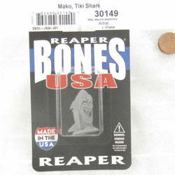 RPR30149 Mako Tiki Shark Miniature Figure 25mm Heroic Scale Reaper Bones USA (ONLINE ORDER ONLY)