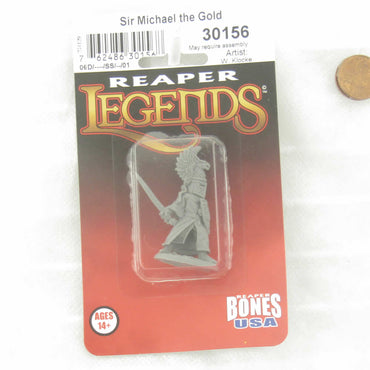 RPR30156 Sir Michael the Gold Miniature Figure 25mm Heroic Scale Reaper Bones USA (ONLINE ORDER ONLY)