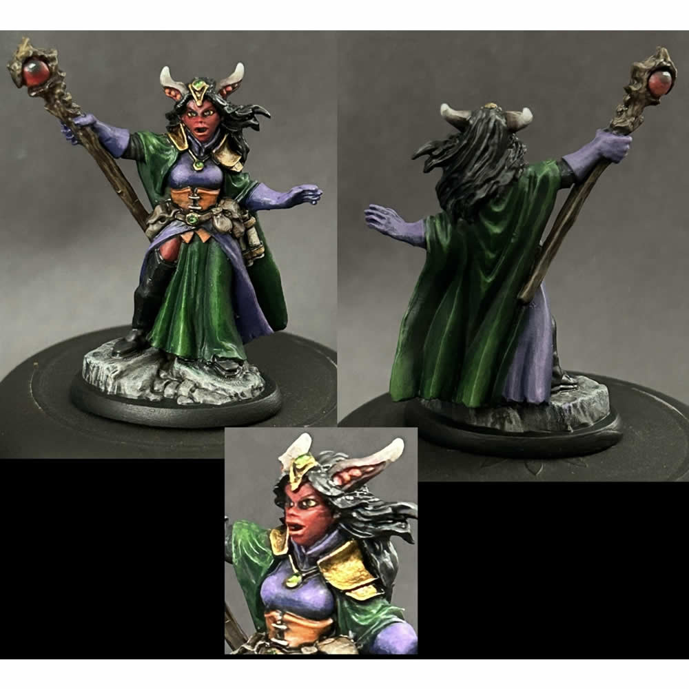 RPR30157 Valavir Nightsong Hellborn Wizard Miniature Figure 25mm Heroic Scale Reaper Bones USA (ONLINE ORDER ONLY)