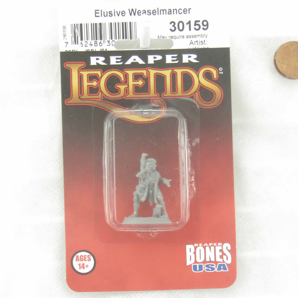 RPR30159 Elusive Weaselmancer Miniature Figure 25mm Heroic Scale Reaper Bones USA Reaper Miniatures (ONLINE ORDER ONLY)