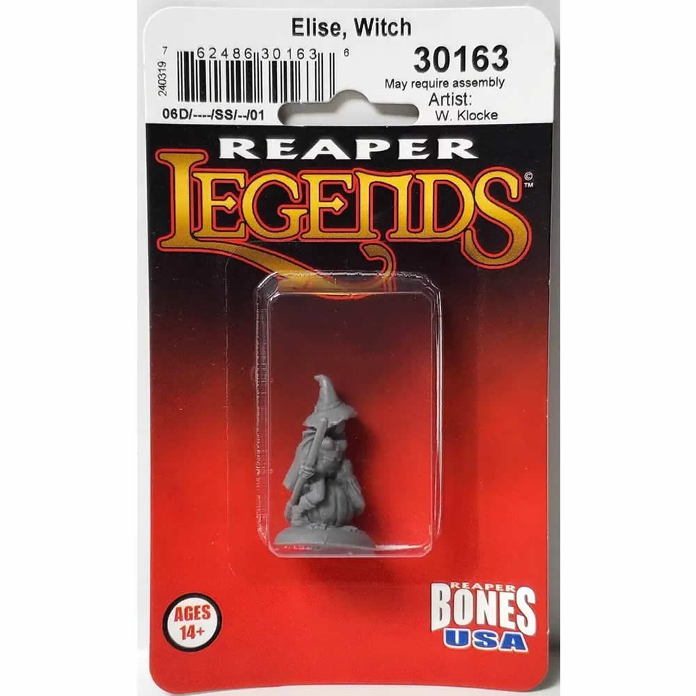 RPR30163 Elise the Witch Miniature Figure 25mm Heroic Scale Reaper Bones USA (ONLINE ORDER ONLY)