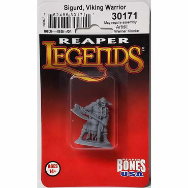 RPR30171 Sigurd Viking Warrior Miniature Figure 25mm Heroic Scale Reaper Bones USA (ONLINE ORDER ONLY)