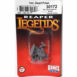 RPR30172 Ivar Dwarf Cleric Miniature Figure 25mm Heroic Scale Reaper Bones USA (ONLINE ORDER ONLY)