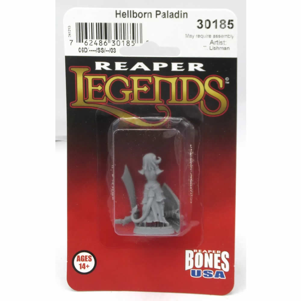 RPR30185 Hellborn Paladin Miniature Figure 25mm Heroic Scale Reaper Bones USA (ONLINE ORDER ONLY)