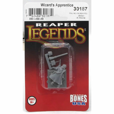 RPR30187 Wizards Apprentice Miniature Figure 25mm Heroic Scale Reaper Bones USA (ONLINE ORDER ONLY)
