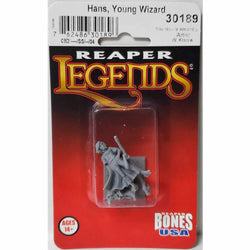 RPR30189 Young Wizard Miniature Figure 25mm Heroic Scale Reaper Bones USA (ONLINE ORDER ONLY)