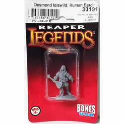 RPR30191 Male Bard Miniature Figure 25mm Heroic Scale Reaper Bones USA (ONLINE ORDER ONLY)