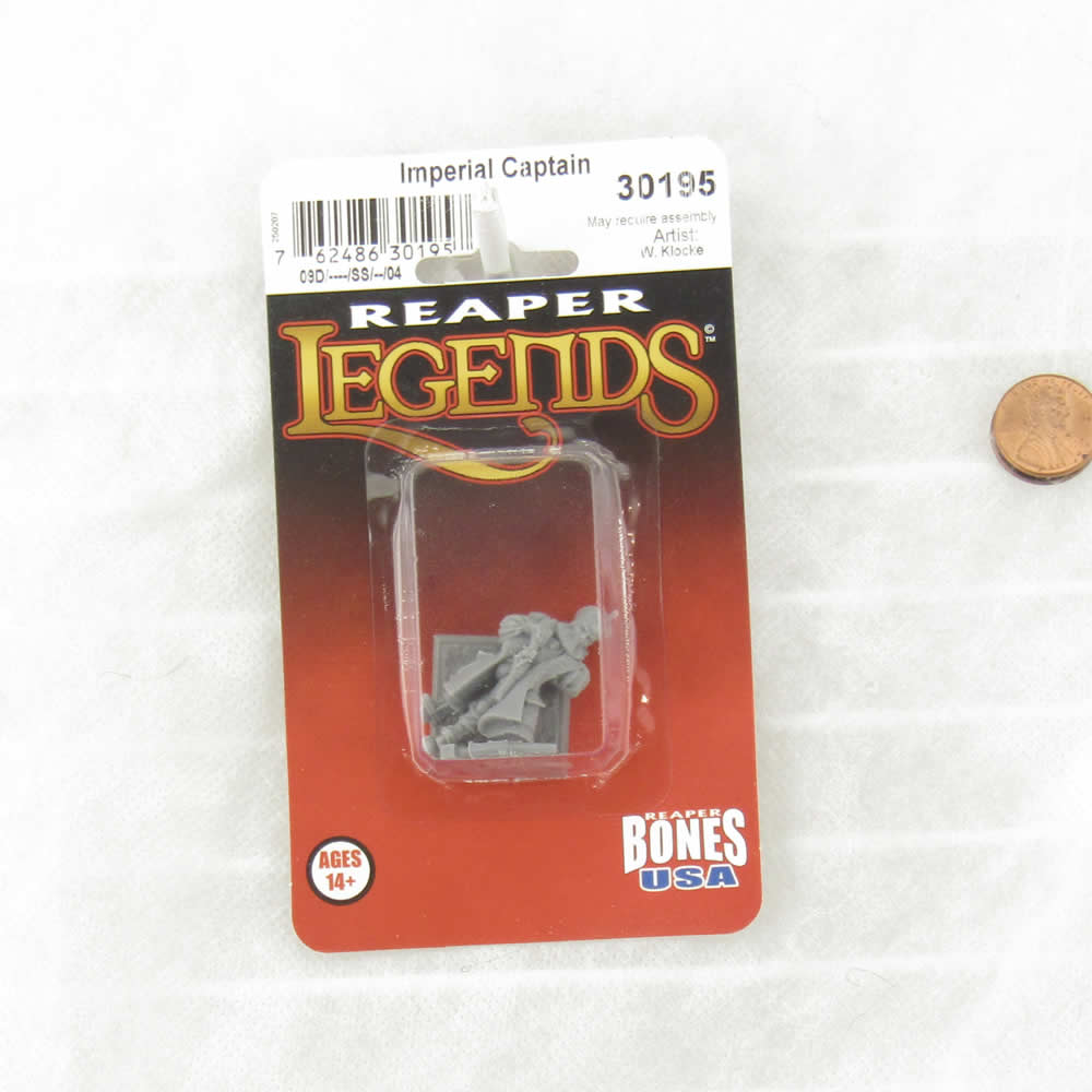 RPR30195 Imperial Captain Miniature Figure 25mm Heroic Scale Reaper Bones USA (ONLINE ORDER ONLY)