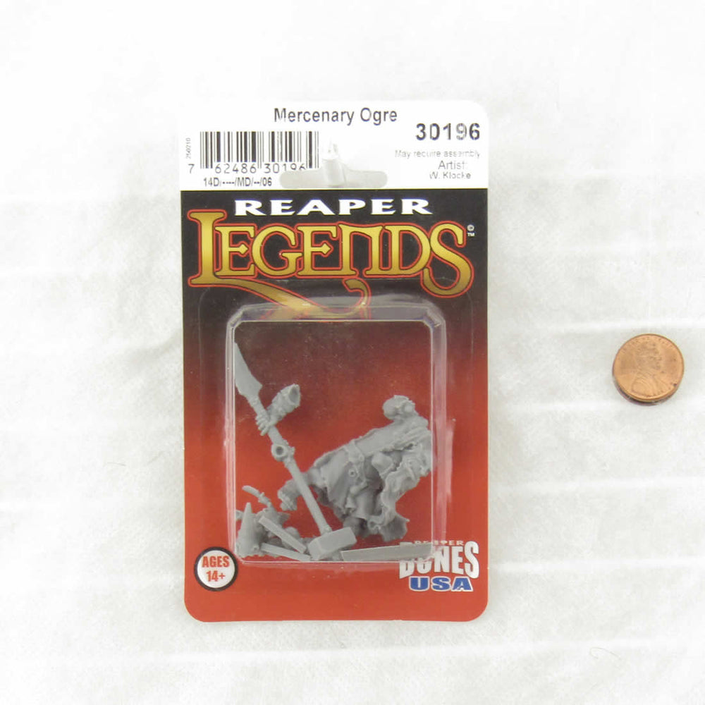RPR30196 Ogre Mercenary Miniature Figure 25mm Heroic Scale Reaper Bones USA (ONLINE ORDER ONLY)