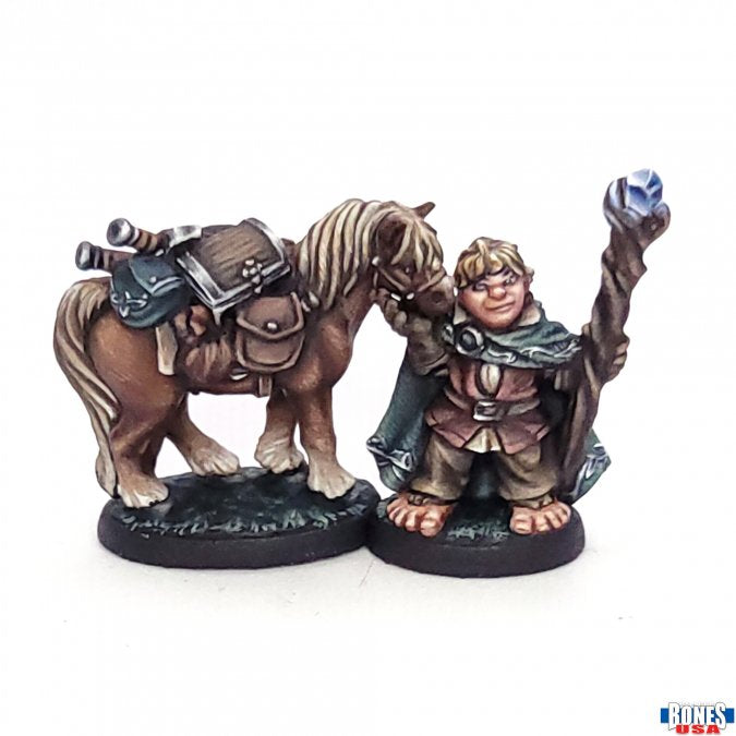 RPR30199 Dobbin and Boulder Miniature Figure 25mm Heroic Scale Reaper Bones USA (ONLINE ORDER ONLY)