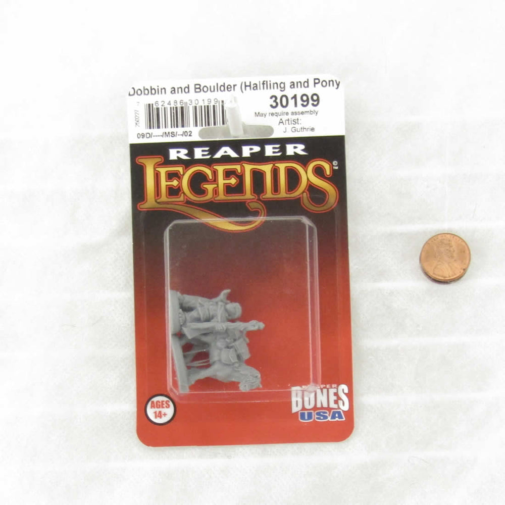 RPR30199 Dobbin and Boulder Miniature Figure 25mm Heroic Scale Reaper Bones USA (ONLINE ORDER ONLY)
