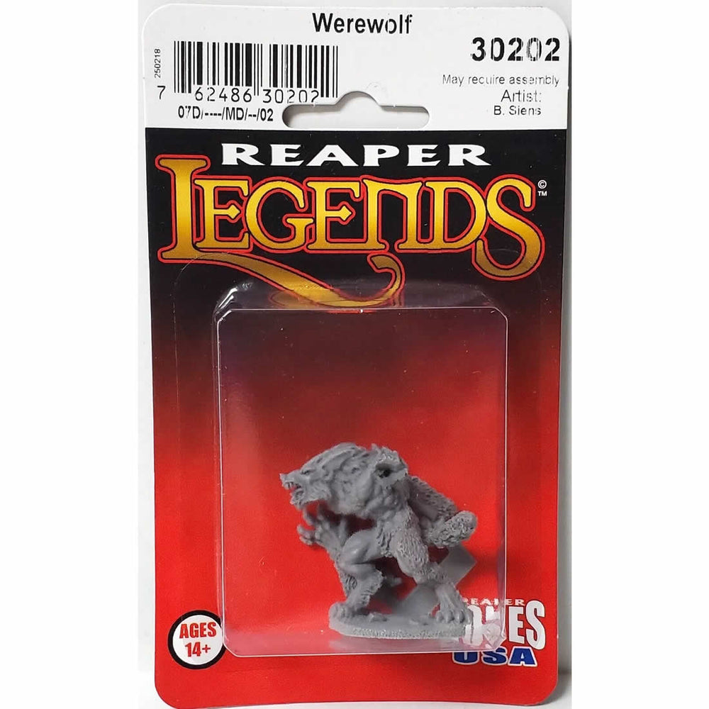 RPR30202 Jean Paul Duchamps Werewolf Miniature Figure 25mm Heroic Scale Reaper Bones USA (ONLINE ORDER ONLY)