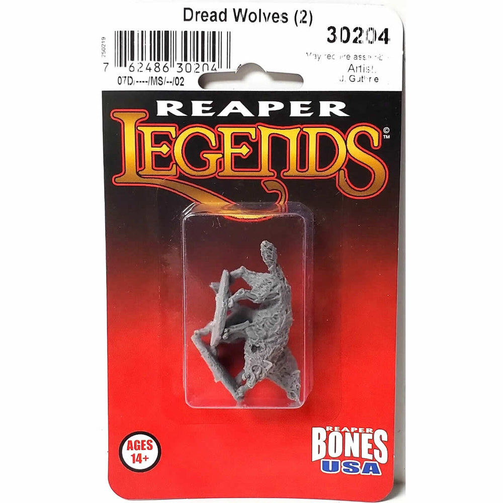 RPR30204 Dread Wolves Miniature Figure 25mm Heroic Scale Reaper Bones USA (ONLINE ORDER ONLY)