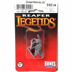 RPR30204 Dread Wolves Miniature Figure 25mm Heroic Scale Reaper Bones USA (ONLINE ORDER ONLY)