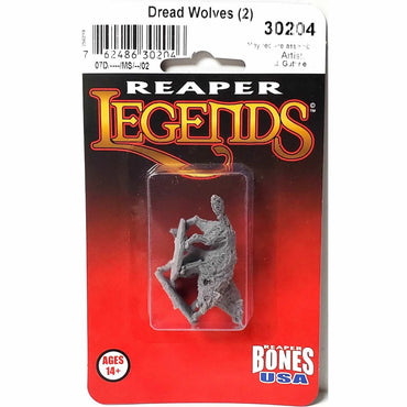 RPR30204 Dread Wolves Miniature Figure 25mm Heroic Scale Reaper Bones USA (ONLINE ORDER ONLY)