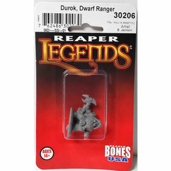 RPR30206 Durok Dwarf Ranger Miniature Figure 25mm Heroic Scale Reaper Bones USA (ONLINE ORDER ONLY)
