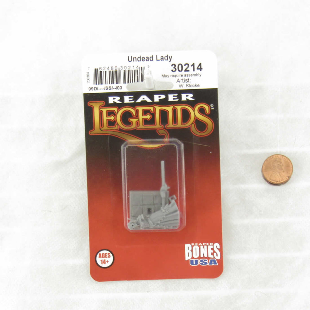 RPR30214 Undead Lady Miniature Figure 25mm Heroic Scale Reaper Bones USA (ONLINE ORDER ONLY)